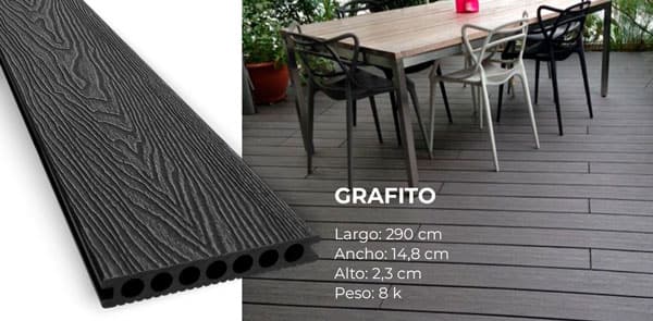 piso deck wpc madera plastica grafito piso deck wpc madera plastica grafito