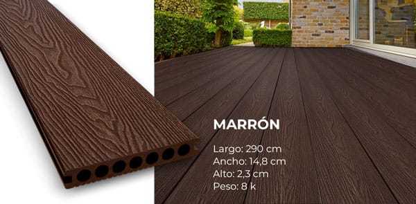 piso deck wpc madera plastica marron piso deck wpc madera plastica marron