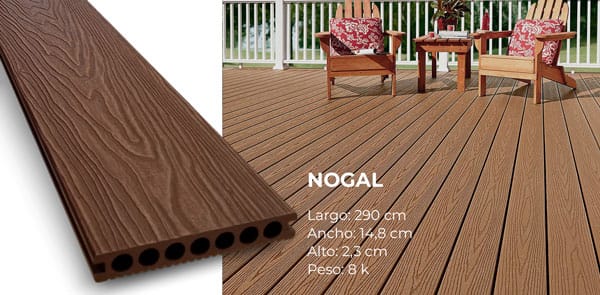 piso deck wpc madera plastica nogal piso deck wpc madera plastica nogal